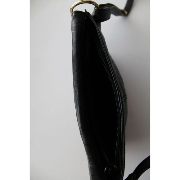 DIOR Leather Vintage 80s Crossbody Shoulder Bag Black Rare - Picture 8 of 9